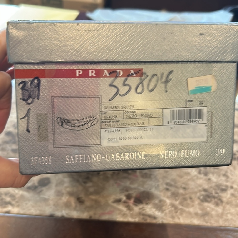 Prada Black Leather Ballet Flats - Picture 5 of 6